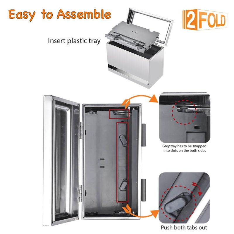 2Fold Stainless Steel Straw Dispenser - Drinking Straw Holder For Bulk Unwrapped Paper and Disposable Plastic Straws - Includes Custom Label Stickers (Stainless) - Image 5